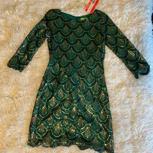 Small Gianni Bini sequin scalloped dress